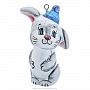 Елочная игрушка "Кролик ушастик в шапочке". Майолика, фотография 1. Интернет-магазин ЛАВКА ПОДАРКОВ