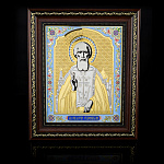 Икона "Сергий Радонежский". Златоуст 25,5х31 см