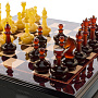 Шахматный ларец с янтарными фигурами 48х48 см, фотография 8. Интернет-магазин ЛАВКА ПОДАРКОВ