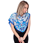  Сувенирный платок "АРАБЕСКИ" 90*90см состав: шелк 70% вискоза 30%