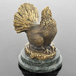 139176 Бронза Скульптура "Глухарь(на пне)" 