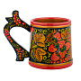 Кружка "Клубника". Хохлома, фотография 4. Интернет-магазин ЛАВКА ПОДАРКОВ