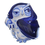 8311 Гжель Скульптура "Сова" 12*9,5см Авт. Черновы Л.и В.   