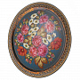 Поднос с авторской росписью "Цветы" 44х44 см, фотография 2. Интернет-магазин ЛАВКА ПОДАРКОВ