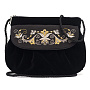 Сумка "Вьюнок". Черная с вышивкой, фотография 2. Интернет-магазин ЛАВКА ПОДАРКОВ
