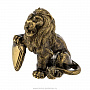 Бронзовая статуэтка "Лев со щитом", фотография 2. Интернет-магазин ЛАВКА ПОДАРКОВ
