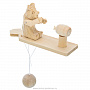 Богородская деревянная игрушка "Медведь с бочкой", фотография 4. Интернет-магазин ЛАВКА ПОДАРКОВ