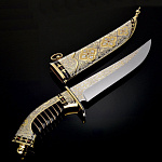 0044831/ФР Златоуст НОЖ "Восточный"украшенный цельномет. в П/У