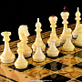 Шахматы с инкрустацией из янтаря и янтарными фигурами "Арабески-Тина", фотография 2. Интернет-магазин ЛАВКА ПОДАРКОВ