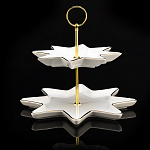 Этажерка двухъярусная "Золотая лента". Форма Звезда. ИФЗ