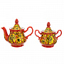Самовар электрический 3л с сервизом "Кудрина золотая". Хохлома, фотография 5. Интернет-магазин ЛАВКА ПОДАРКОВ