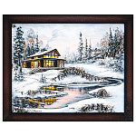 202897/40*50 см Береста КАРТИНА "ВЕЛИЧАВЫЙ ПОКОЙ" , Авт.работа