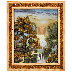 Картина янтарная "Пейзаж №10" 15х18 см