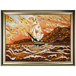 Картина янтарная "Шторм" 80х60 см