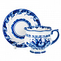 Чайный сервиз на 6 персон "Рождественский". Гжель, фотография 5. Интернет-магазин ЛАВКА ПОДАРКОВ