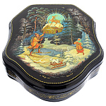 /15*12*4см Художественная роспись Шкатулка"Сказки. Серебряное копытце"фигурная /115