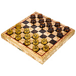 0076780/25*13*5см Кар.береза ШАШКИ  с янтарными фишками