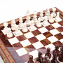 Шахматы деревянные с полем и фигурами из мрамора "Американские" 43х43 см, фотография 2. Интернет-магазин ЛАВКА ПОДАРКОВ