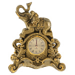 0073375/101258 Изделие декоративное СЛОН СВЕРХУ ЧАСОВ h=26 L=23 W=14  Цв.Бронза с позолотой