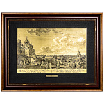 /42*55см Офорт черно-белый  "Вид на Москву с балкона  императорского дворца" 