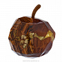Скульптура из дерева с янтарем "Яблоко", фотография 1. Интернет-магазин ЛАВКА ПОДАРКОВ