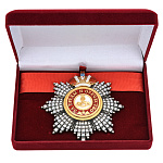 0023427 Фалеристика ЗВЕЗДА ордена Св. Александра Невского с короной и хрусталем 