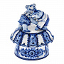 Шкатулка "Медвежата". Гжель, фотография 4. Интернет-магазин ЛАВКА ПОДАРКОВ