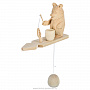 Богородская деревянная игрушка "Медведь рыболов", фотография 3. Интернет-магазин ЛАВКА ПОДАРКОВ