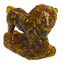 Статуэтка из янтаря "Лев", фотография 2. Интернет-магазин ЛАВКА ПОДАРКОВ