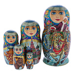 0072753 МАТРЕШКА РУССКАЯ ТРОЙКА 5 мест 18 см