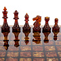 Шахматы с инкрустацией и фигурами из янтаря 28х28 см, фотография 3. Интернет-магазин ЛАВКА ПОДАРКОВ