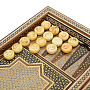 Нарды-шашки с инкрустацией и янтарными фишками "Восточные" 50х25 см, фотография 5. Интернет-магазин ЛАВКА ПОДАРКОВ