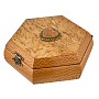 Шкатулка шестигранная из карельской березы, фотография 2. Интернет-магазин ЛАВКА ПОДАРКОВ