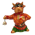 0055516 Хохлома СИМВОЛ ГОДА 2021 БЫК мальчик (фарфор)