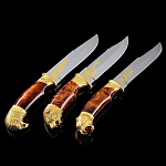 0013370/ПАНТЕРА Златоуст Нож В АСС.  позолота,  в П/У