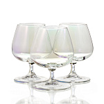   ГХСЗ RNLD1812 Набор 3 БОКАЛОВ ДЛЯ БРЕНДИ ЭТАЛОН 410мл  "РИФЛЕНКА" ЛИЛОВАЯ ДЫМКА-11