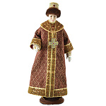 0030022  КУКЛА "ЦАРЬ " Авт.работа 60см. ручн.роспись,ручн.вышивка
