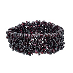 0065846 Нат.камни БРАСЛЕТ ГРАНАТ на резинке 17-22см