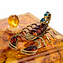 Шкатулка из янтаря квадратная "Скорпион", фотография 6. Интернет-магазин ЛАВКА ПОДАРКОВ