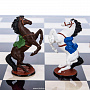 Шахматный ларец с оловянными фигурами "Бородино" 48х48 см, фотография 6. Интернет-магазин ЛАВКА ПОДАРКОВ