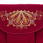 Сумка "Веер". Бордовая с золотой вышивкой, фотография 3. Интернет-магазин ЛАВКА ПОДАРКОВ