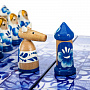 Шахматы деревянные "Гжель", фотография 3. Интернет-магазин ЛАВКА ПОДАРКОВ