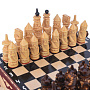 Шахматы деревянные в ларце "Резные" 19х19 см, фотография 3. Интернет-магазин ЛАВКА ПОДАРКОВ