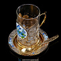 Чайный набор с подстаканником "Бабочки". Златоуст, фотография 2. Интернет-магазин ЛАВКА ПОДАРКОВ