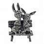 Бронзовая статуэтка "Парочка кроликов", фотография 1. Интернет-магазин ЛАВКА ПОДАРКОВ