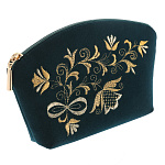 -2090000006254 Косметичка тк.бархат Мод 294 Рис 452-1 А разм 11*17*3 /тк.морс волна /4.23.05