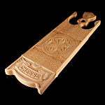 0058975 ДОСКА РАЗДЕЛОЧНАЯ(СЫРНАЯ) В СТИЛЕ МОДЕРН дл.58см сосна/дуб, лак.  