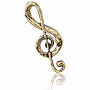 Брошь "Скрипичный ключ", фотография 1. Интернет-магазин ЛАВКА ПОДАРКОВ