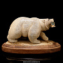 Скульптура "Медведь с рыбой" (кость кита, бивень мамонта), фотография 2. Интернет-магазин ЛАВКА ПОДАРКОВ