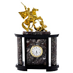 29025/ФР Нат.камень Часы "Георгий Победоносец" Креноид 